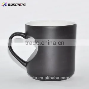 Sunmeta Whole Sale 11oz Blank Sublimation Heart-shaped Color Changing Ceramic Mug Matte thumbnail-4