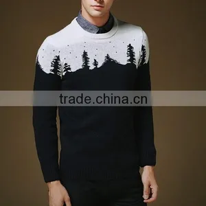 Men's Round Collar Pure Colour Sweater for European Style Sweaters thumbnail-5