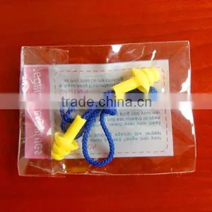 Brand Silicone Ear Plugs SNR:27db Silicone Ear Plugs With String Polyurethane Material Ear Plug Stop Noise Silicon Ear Plug thumbnail-1