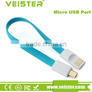 Veister 22cm Magnetic Micro Usb Sync Data Cable Short Magnet Noodle Charging thumbnail-3