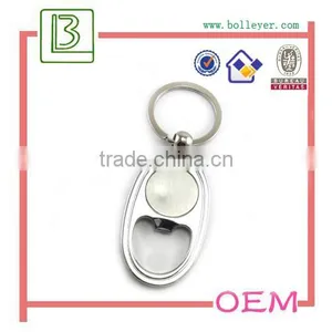 Promotional Full Colour Logo Sticker Epoxy Dome Beer Bottle Opener Keychain thumbnail-2