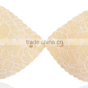 Latest New Backless Sponge Bra Sexy Ladyies Push Up Stylish Purple Lace Fabric Bra thumbnail-4