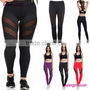 Black Red Purple Yoga Pants Running Tights Women's Workout Leggings thumbnail-1