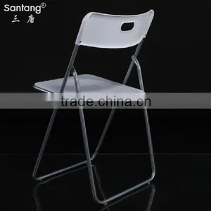 PP Stacking Plastic Folding Chairs With Metal Frame 1077A thumbnail-1