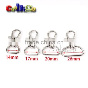 Matel Snap Hooks Rotary Swivel For Backpack Nickel Plated Lobster Clasps #FLQ059-A/B/C/D thumbnail-1