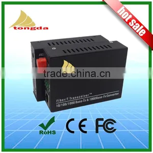 High Quality 10/100/1000M 20km FC Single Fiber Single Mode Fiber Optic Media Converter thumbnail-1