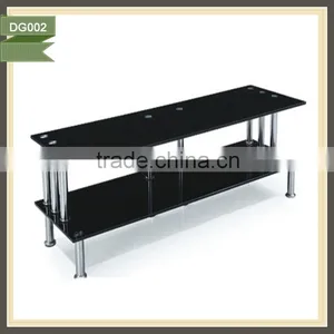 Round Stainless Steel Table Top Glass Prices tv Stand thumbnail-1