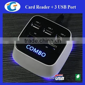 4 Ports Usb 2.0 Hub Driver hi Speed With Card Reader thumbnail-4