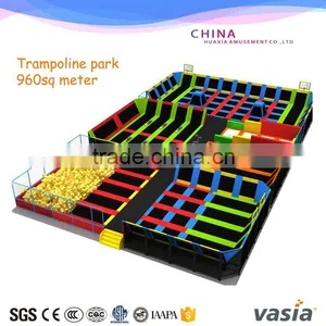 Indoor Trampoline With Foam Pit Arena Park for Sale Quality Choice thumbnail-1