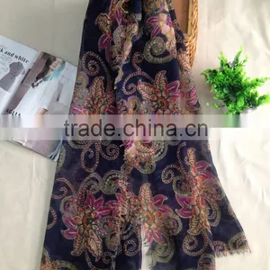 China Factory Custom Women Red Fashion Scarf,printed Scarf,pashmina Scarf thumbnail-1