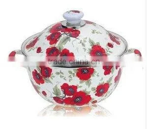Belly Enamel Pot -enamelware thumbnail-1