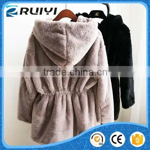 Korean Stylish Cashmere Artificial Fur Coat for Women thumbnail-4