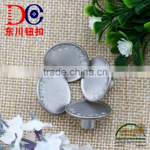 Factory Selling Custom Logo Silver Button Cover Metal Jeans Button thumbnail-4