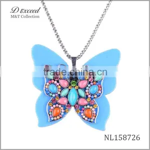 Yiwu Jewelry Factory Butterfly Pendant Necklace, Fashion Necklace NL158722-28 thumbnail-5