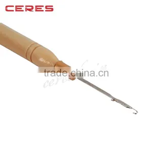 Wooden Latch Hook Needle, Hair Weaving Needle, Lace Wig Needle Hair Extensions Tools Quality Choice thumbnail-2