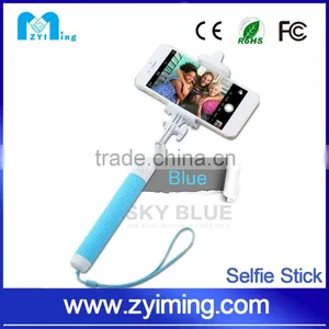 Zyiming 2015 Trending Hot Products Colorful Foldable Selfie Stick YM-Z07-6 Carbon Fiber Selfie Stick for Smart Phone thumbnail-1