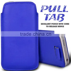 Wallytech Soft PU Leather Pull TAB Slip Pouch Case Cover For Samsung Galaxy S4 I9500 Pull Leather Case thumbnail-3