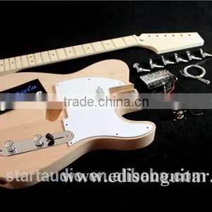 DIY Unfinished Electric Guitar Kits Solid A Level Mahagany Body MX-001 thumbnail-1