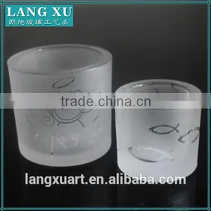 Frosted Color Crystal Lotus Flower Candle Holder Wholesale thumbnail-2