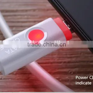 Ultra Thin USB Cable for Mobile Phone Soft USB Data Transfer Cable Charger With LED Light thumbnail-3
