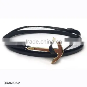 Real Leather Anchor Bracelet For Wholesale thumbnail-1