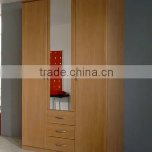 2 Door kd Melamine Cheap Mirror Wardrobe thumbnail-1