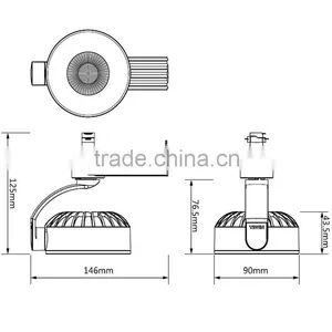 TIWIN 9W 12W 15W Commercial Cob Led Track Light With White Black Body Finish thumbnail-6