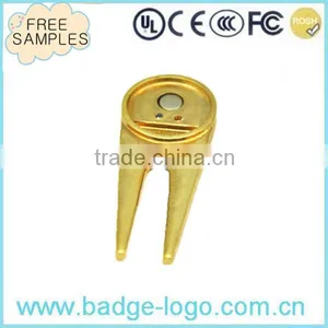 Golden Custom Die Casting Divot Tool Ball Marker thumbnail-3