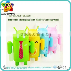 Cartoon Design Plastic Portable 12v dc Electric Charge Fan Toys for Kids thumbnail-5