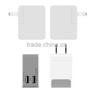 Usb Auto Charger Universal Adaptor Plug Adaptor 2 Port Usb Wall Charger thumbnail-5