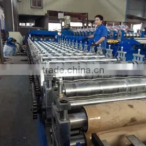 Hydraulic Automatic Color Steel Roof Tile Roll Forming Machine Glazed Tile Rolling Machine thumbnail-2
