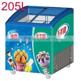 Doule Door Curved Glass Chest Freezer for Ice Cream thumbnail-1