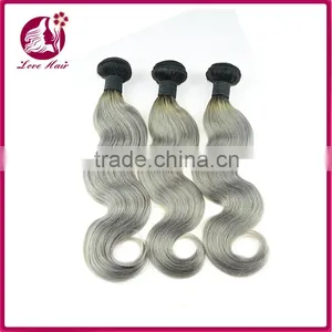 Express Wholesale Grade 7a Virgin Vietnamese 1b Gray Ombre Human Hair Weave Bundle for Women thumbnail-5