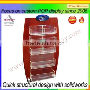 Custom Wall Mounted Postcard Rack/wood Board With Acrylic Case for Postcard Display thumbnail-1