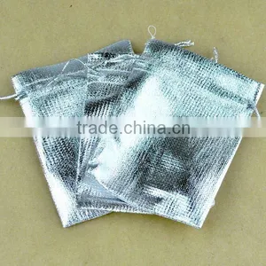 Metallic Gold Stripe Drawstring Pouches thumbnail-3