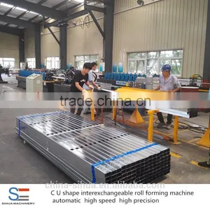 SIHUA Exchangeable c Shape Forming Machine Exchangeable Stud and Track Roll Forming Machine thumbnail-6