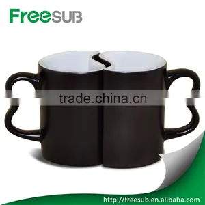 Personalized 11OZ Couple Cearmic Mug With Black Color Magic Coffee Mug for Love thumbnail-4