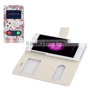 Double Window Flower PU Leather Flip Case for Iphone 6,mobile Phone Case thumbnail-6
