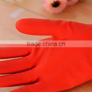 Korean Laundry Daily Cleaning Household Latex Gloves and Cashmere Waterproof Protective Kitchen Bathroom Laundry Rubber Gloves thumbnail-4