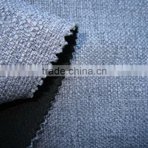 100% Polyester Imitate Linen Fabric Boned With Knitting Fabric thumbnail-1