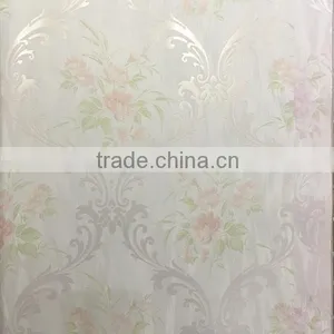 Paper Back Vinyl Wallpaper With Beautiful Pear Gloss Flowers thumbnail-1