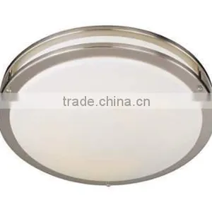Brushed Nickel 1 Light 16" Width Fluorescent Flush Mount Ceiling Fixture UL ETL CE ROHS thumbnail-1