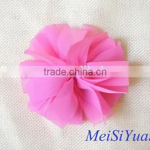Forever Rose Flower for Girl Dresses/ribbon Flowers for Gartments/ Brooch Women Chiffon Flower thumbnail-4