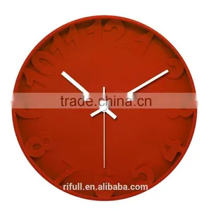 Diameter 30cm Red Silicone Digital Wall Clock for Home Decorated thumbnail-1