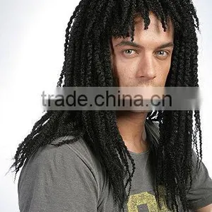 Long Afro Dreadlock Braids Hair Cosplay Wigs for Black Men thumbnail-2