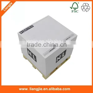 Cmyk Print Notepad Cube With Wooden Pallet, Loose Leaf Note Cube,note Block thumbnail-4