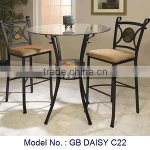 Glass Table, Metal Dining Set, Glasstop Metal Dining Set thumbnail-1
