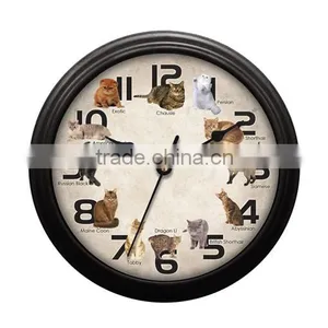 Cason Plastic Pussy Wall Clock With Music thumbnail-2