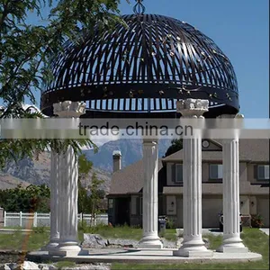White Marble Garden Stone Carving Gazebo thumbnail-4