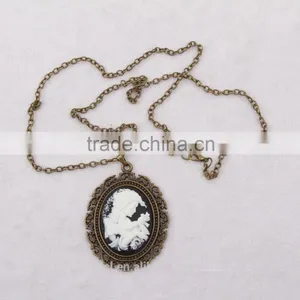 Fashion Jewelry Necklace Steampunk Necklace Classical Silhouette Cameo 2015 New Party Dress Made in China Yiwu thumbnail-4